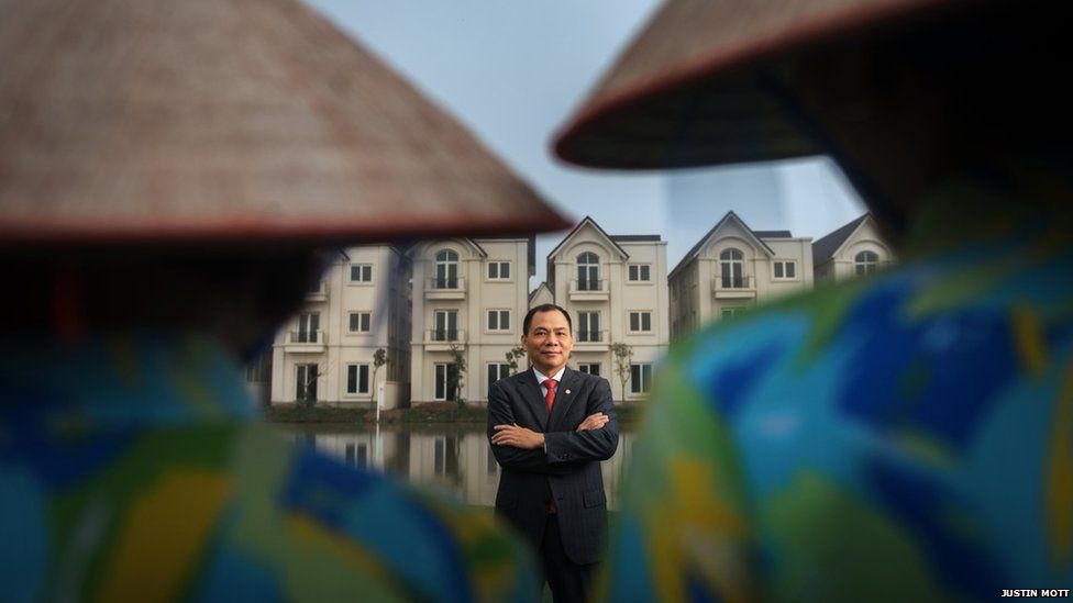 Vietnam’s first billionaire: Mr. Pham Nhat Vuong, Chairman of Vingroup, poses for a portrait at a Vingroup development project in Hanoi, Vietnam.