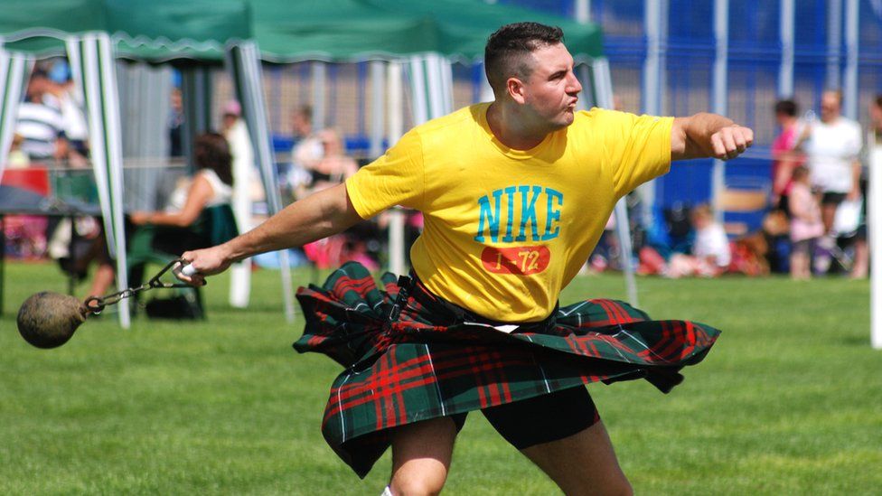 Competitor at Airth Highland Games