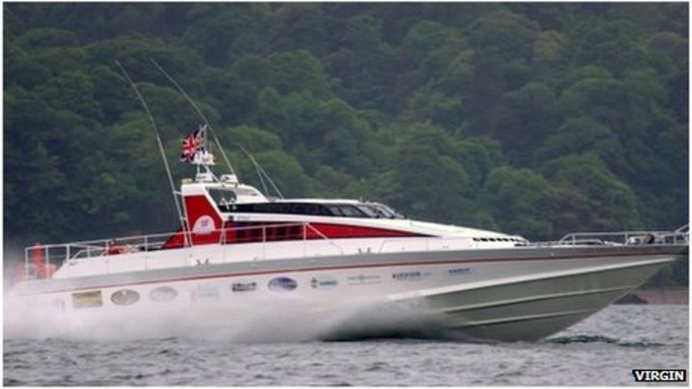 Virgin Challenger takes to the seas again - BBC News