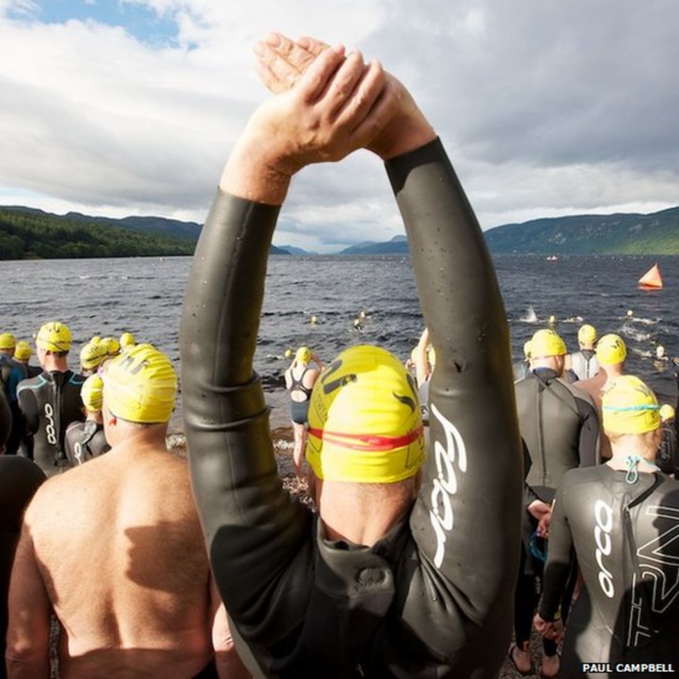 In pictures The Loch Ness Monster Swim BBC News