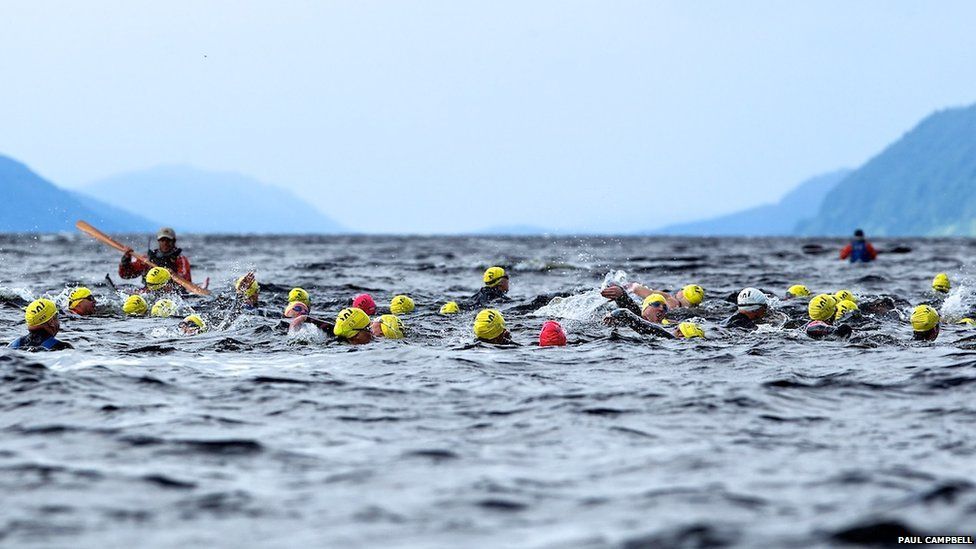 In pictures The Loch Ness Monster Swim BBC News