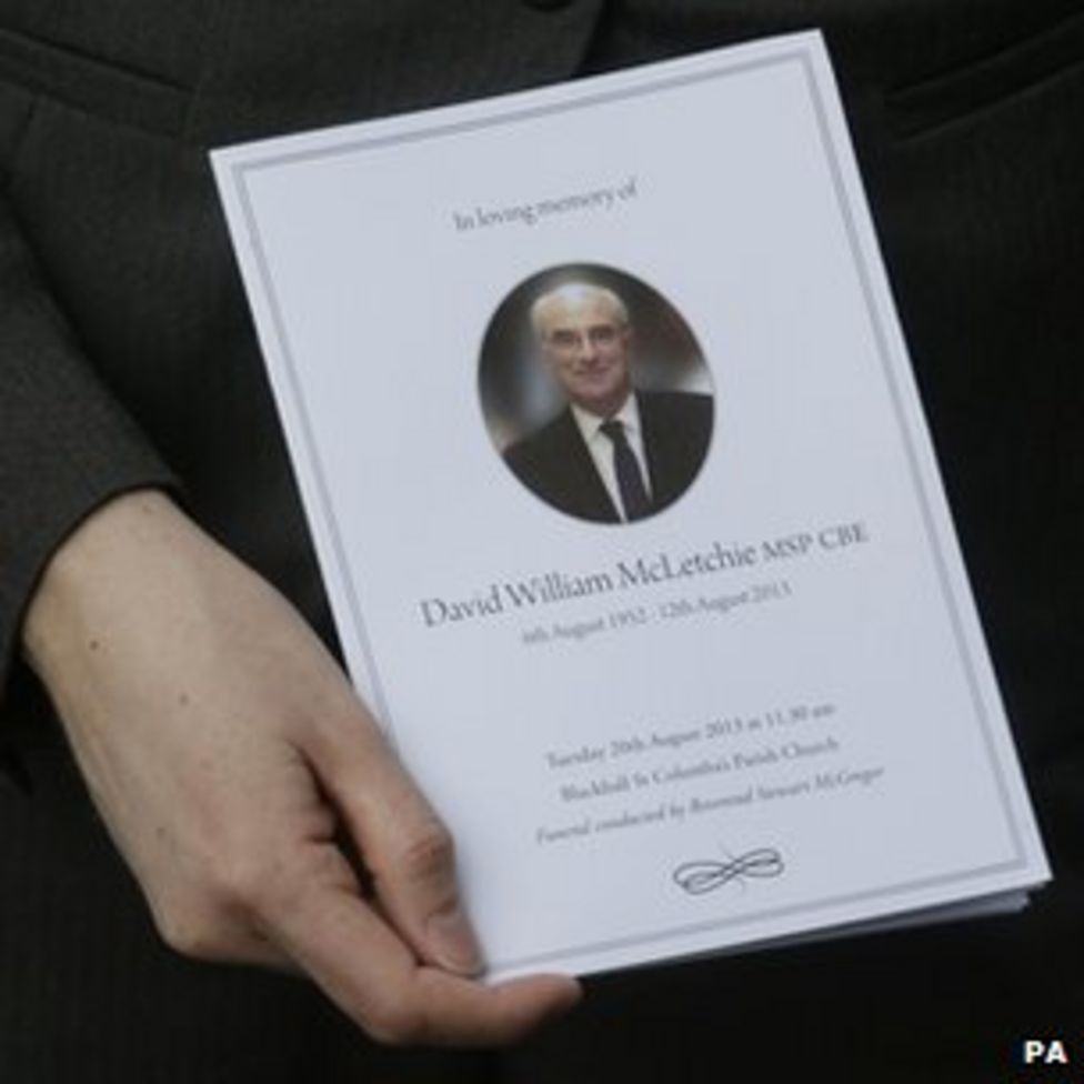 David McLetchie: Funeral held for former Scottish Tory leader - BBC News