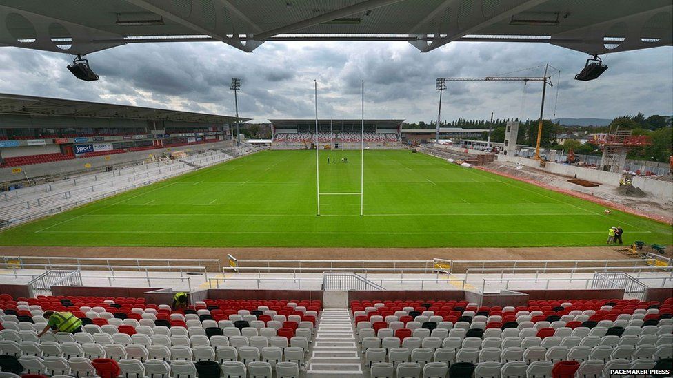 Ravenhill Stadium gets ready for new Ulster rugby season - BBC News