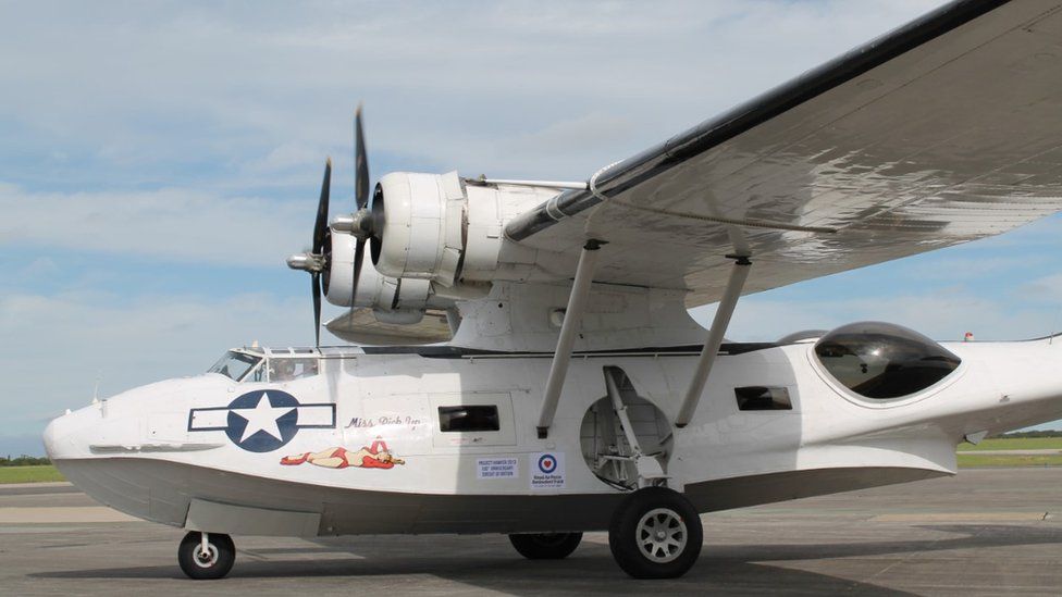 Catalina seaplane in Newquay, Cornwall, in 2013