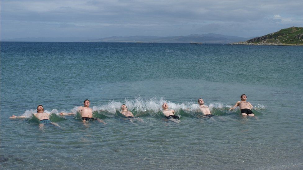Taking a dip on the Isle of Gigha
