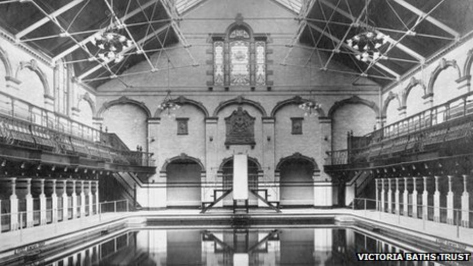 Victoria Baths fair marks Restoration win anniversary BBC News