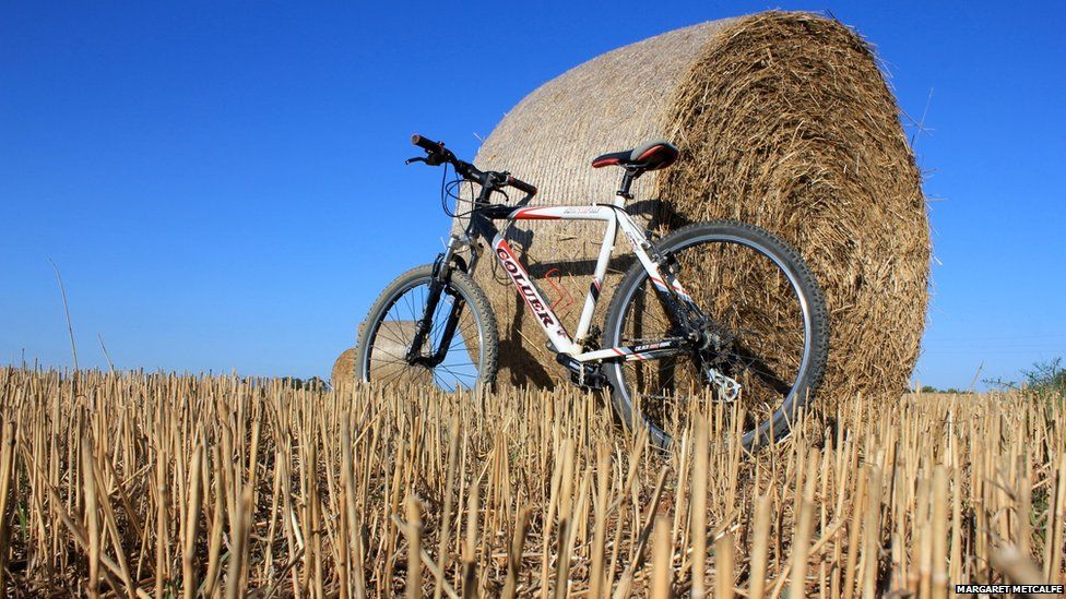 Bicycle and hay