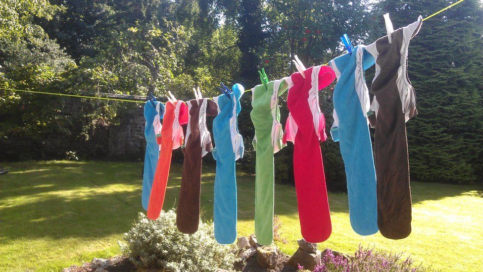 Washing on a clothes line