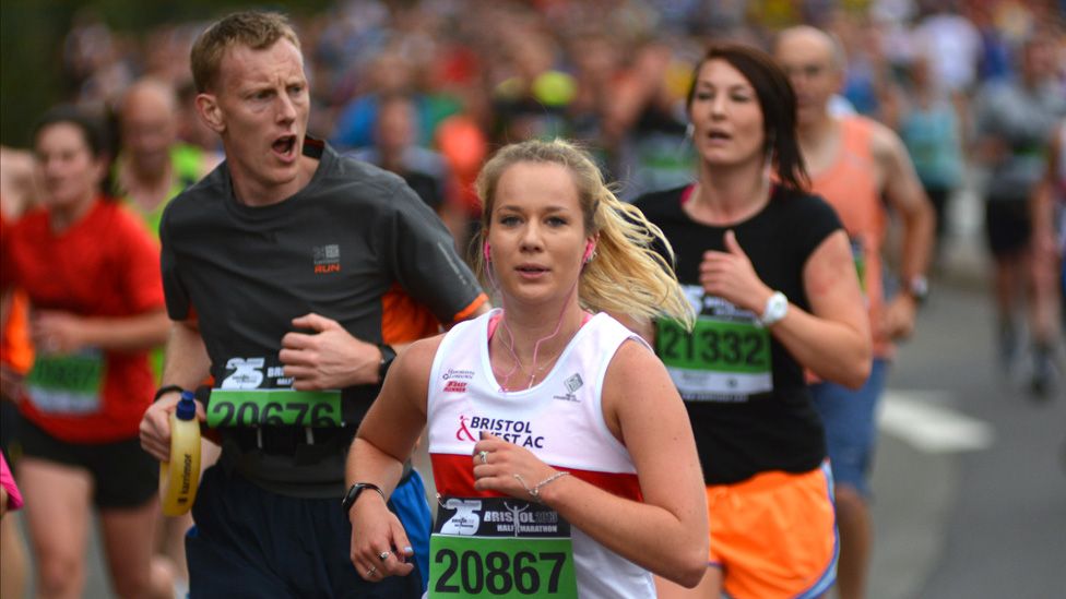 Competitors take part in Bristol Half Marathon