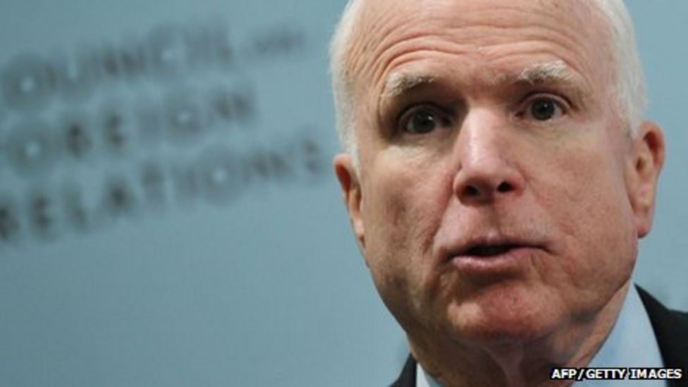 John Mccain Takes Aim At Putin In Russian Press Bbc News