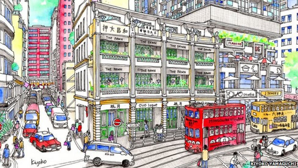 Ghostly journey through Hong Kong's old Wan Chai district - BBC News