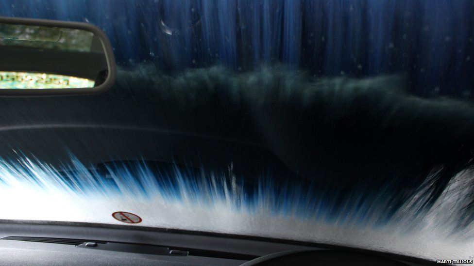Inside a car wash