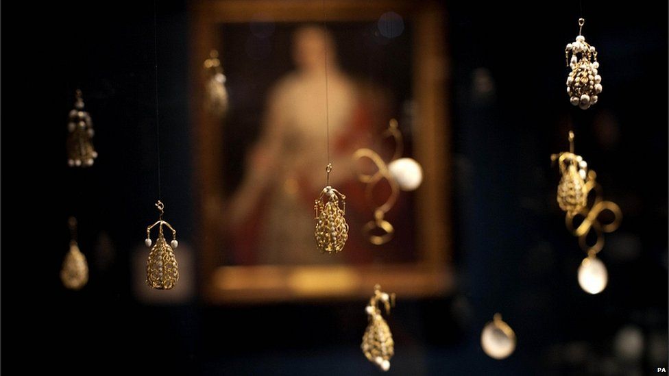 The pearl cage pendants, included in the Cheapside Hoard: London"s Lost Jewels Exhibition at the Museum of London