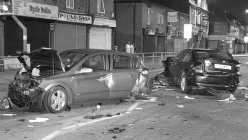 Men detained over 'racing' car crash in Bolton BBC News