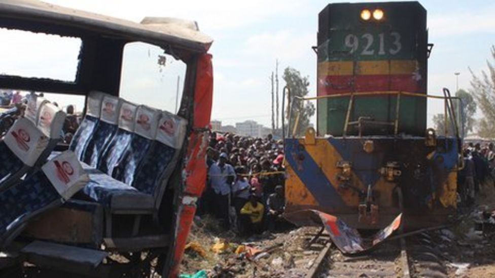 Deadly Kenyan Train And Bus Crash In Nairobi Bbc News