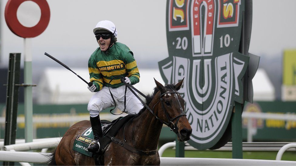 Don't Push It gave AP McCoy his first Grand National win, at the 15th attempt, at Aintree in 2010