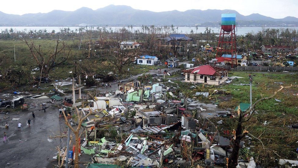 Devastation in Tacloban after Typhoon Haiyan
