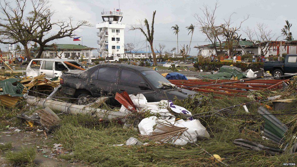 Devastation in Tacloban after Typhoon Haiyan