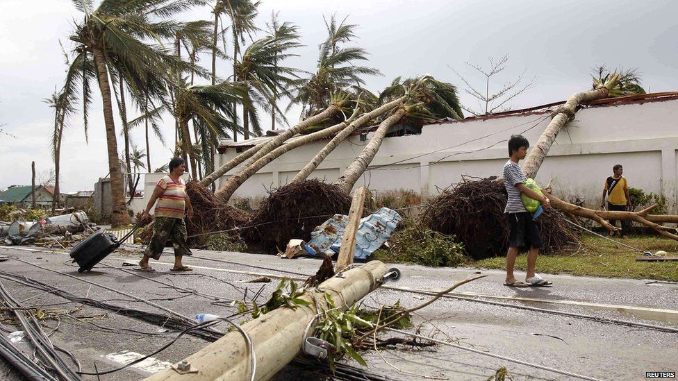 Damage in Tacloban after Typhoon Haiyan