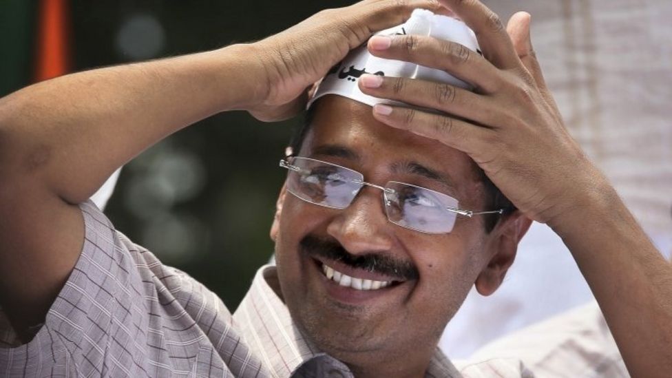 India's Arvind Kejriwal Runs Delhi From Mass Sit-in - BBC News