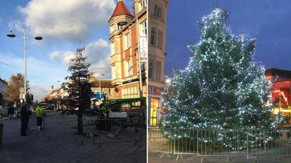 Clacton puts up 'splendid' Christmas tree after last year's labelled 'a