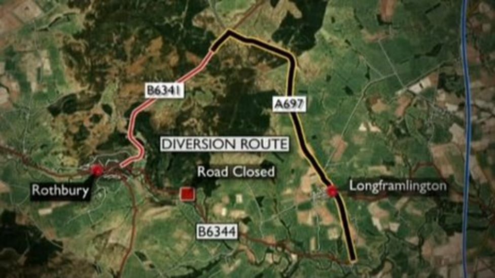 Landsliphit Rothbury road 'Life goes on' for community BBC News