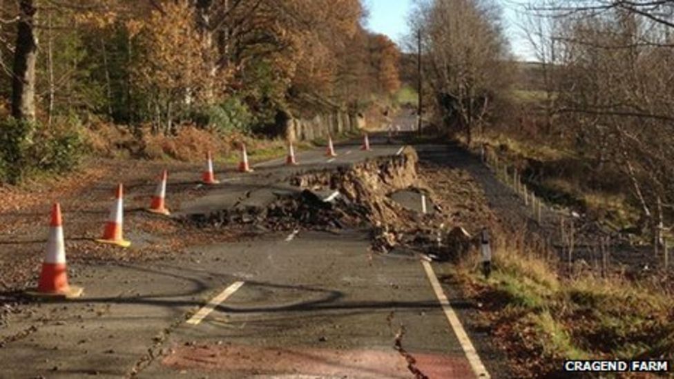 Landsliphit Rothbury road 'Life goes on' for community BBC News