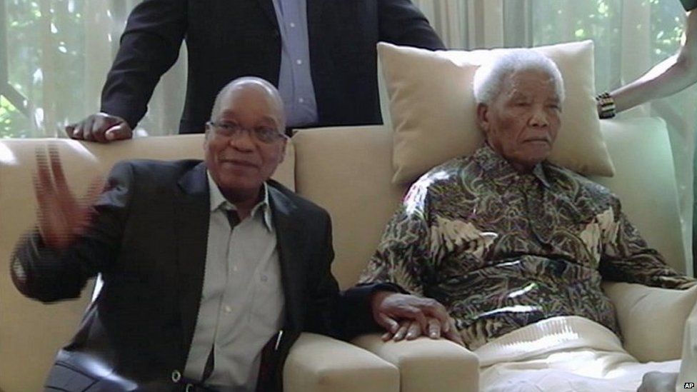 President Jacob Zuma visits Nelson Mandela 29/04/2013