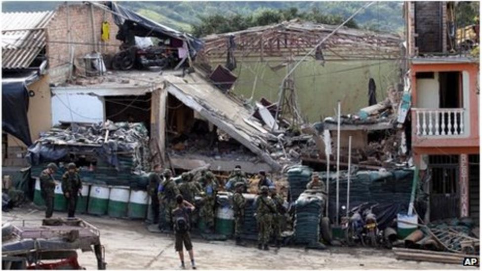 Deadly Colombia Bomb Attack Blamed On Farc Rebels - BBC News