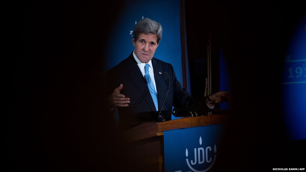 US Secretary of State John Kerry addresses the American Jewish Joint Distribution Committee (JDC) centennial celebration in Washington