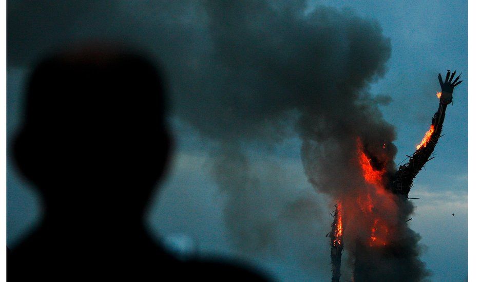 The burning of Waste Man in 2006