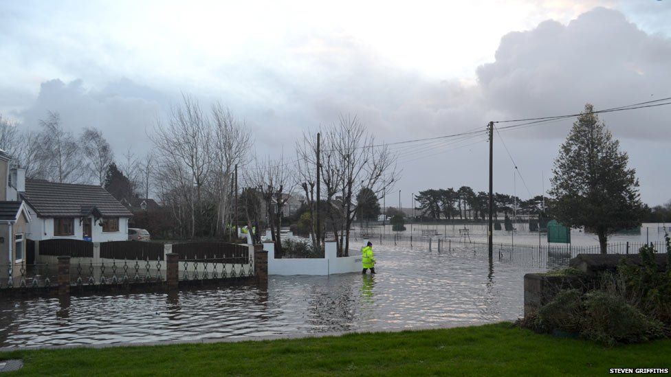 Flooding in Llanelli