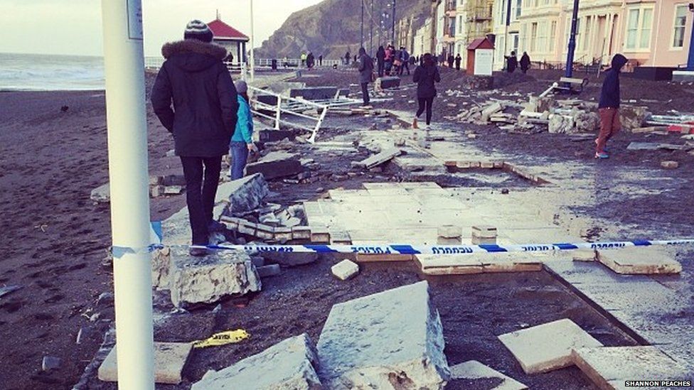 The storm caused huge damage to Aberystwyth. Picture: Shannon Peaches