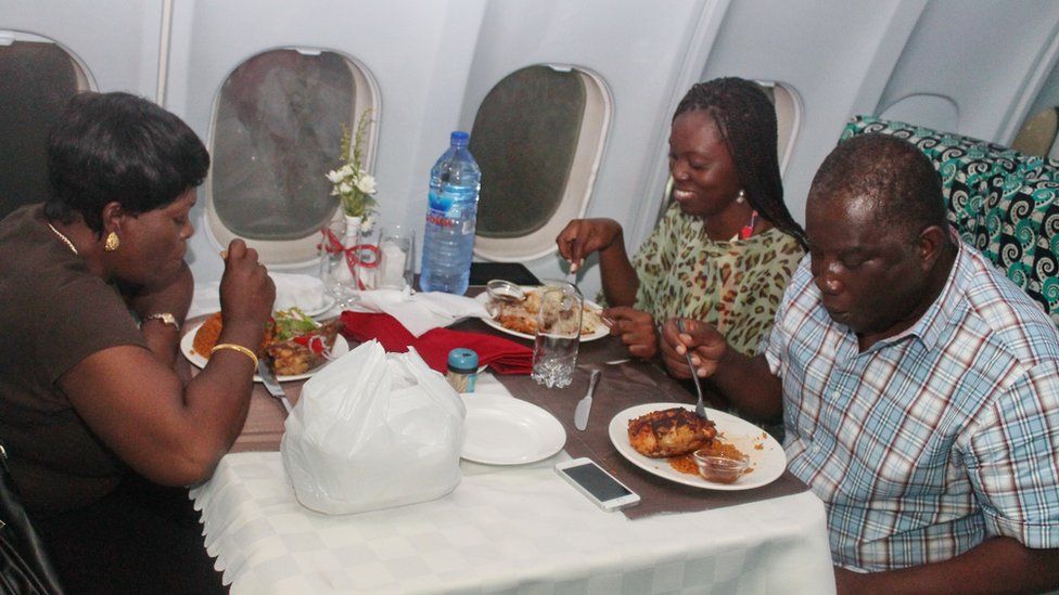 In Pictures Plane Eating In Ghana Bbc News