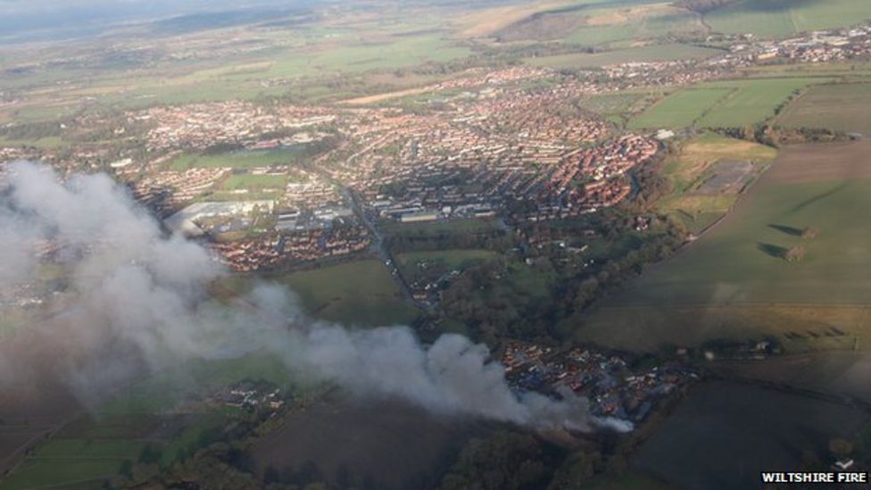Devizes waste recycle centre fire under control BBC News