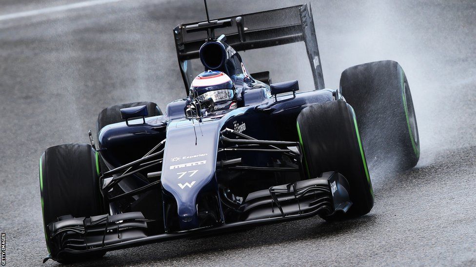 Valtteri Bottas of Finland and Williams drives during day two at Jerez