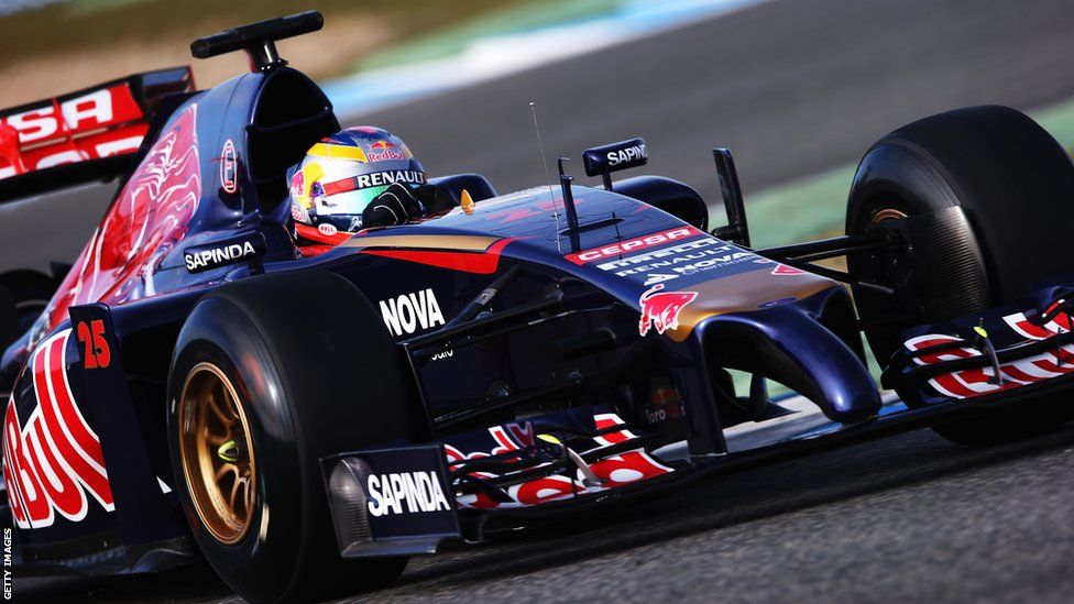 Jean-Eric Vergne of France and Scuderia Toro Rosso drives the new STR9 during day one at Jerez