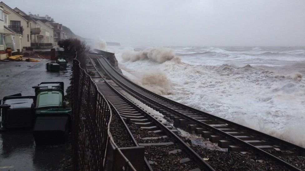 A section of the track near Dawlish