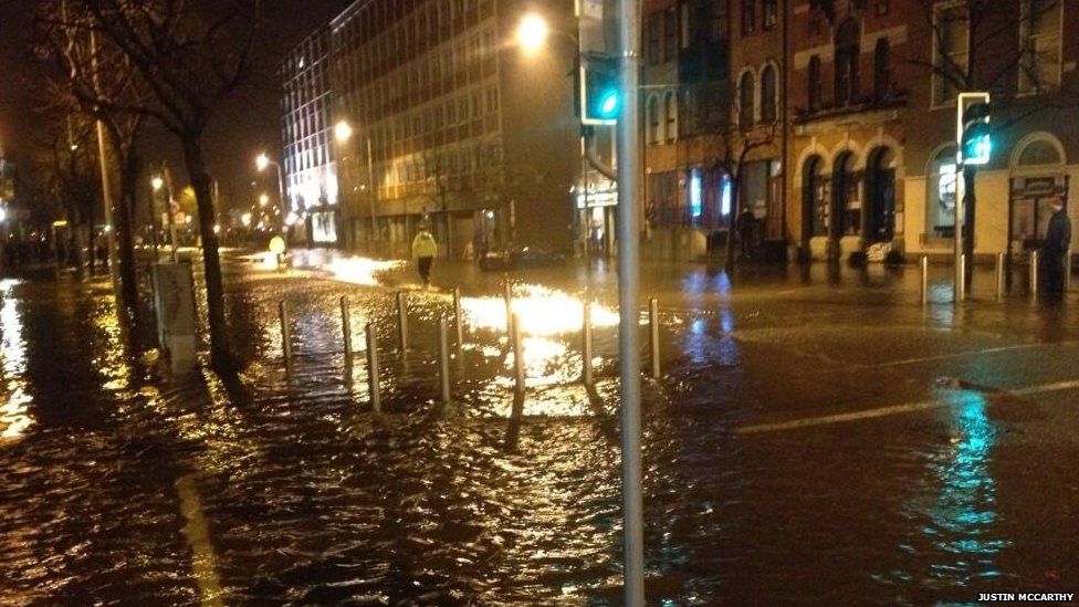 Flood water in Cork