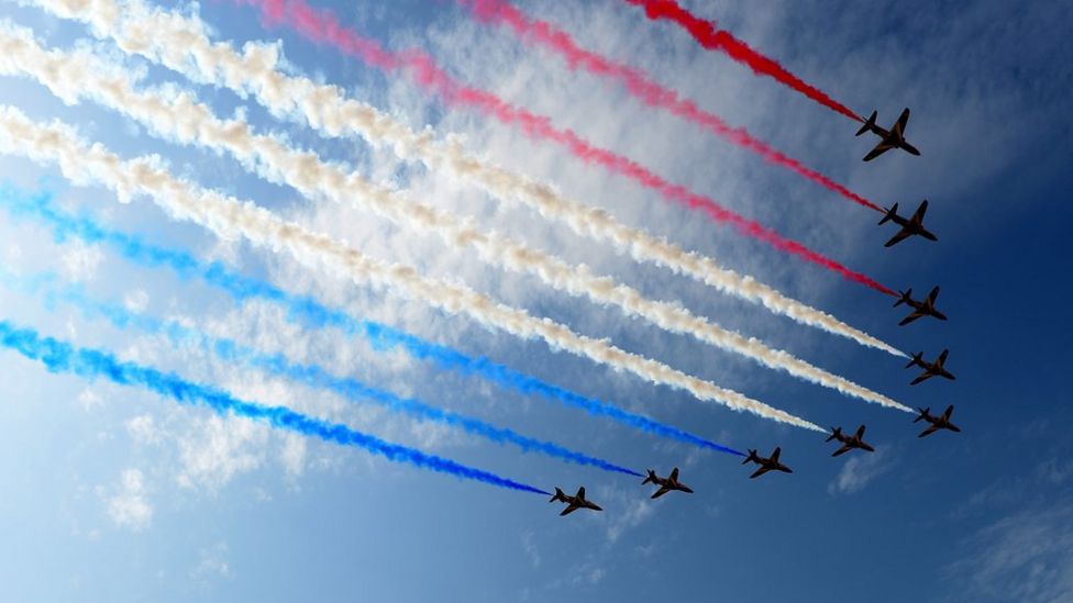 Red Arrows reveal new union jack tail design - BBC News