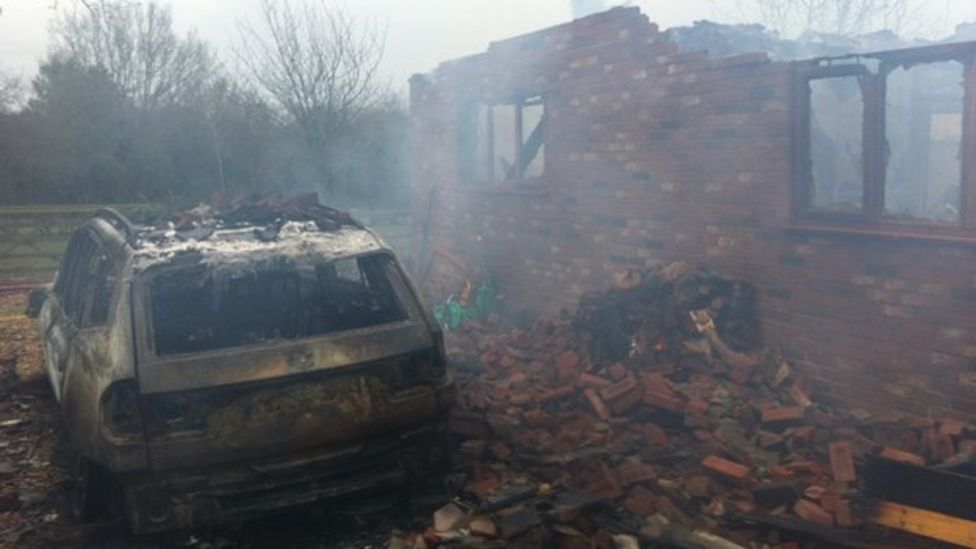 Family bungalow in Capel St Mary destroyed by fire BBC News