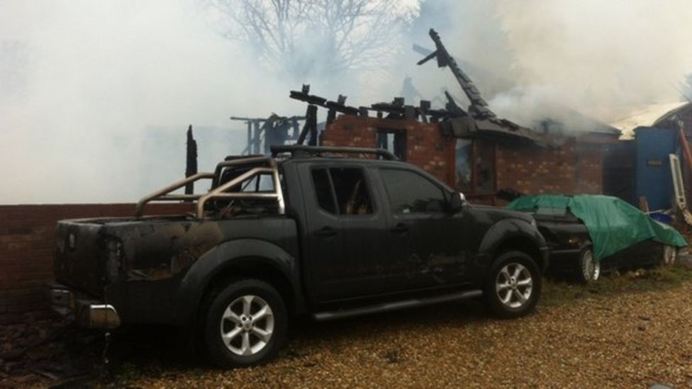 Family bungalow in Capel St Mary destroyed by fire BBC News
