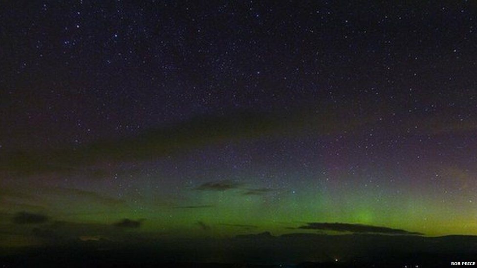 Northern Lights near Machynlleth, Powys