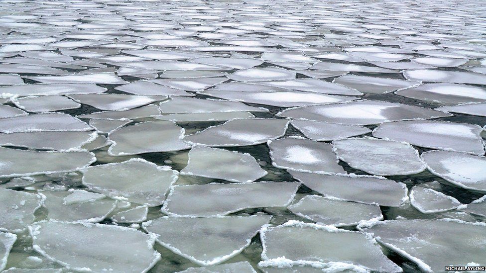 Ice on the Baltic Sea in Helsinki