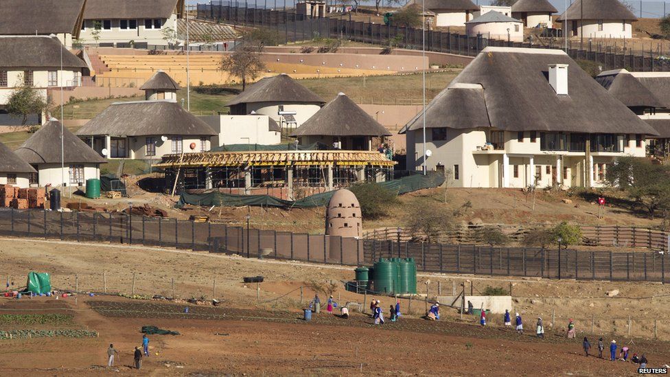 The view of the Nkandla home of President Zuma in Nkandla
