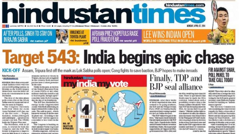 Indian media celebrate world's biggest democratic event BBC News