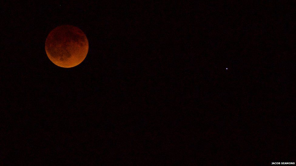 Blood moon in California, US