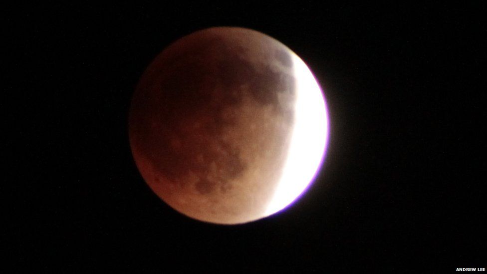 Blood moon in Utah, US
