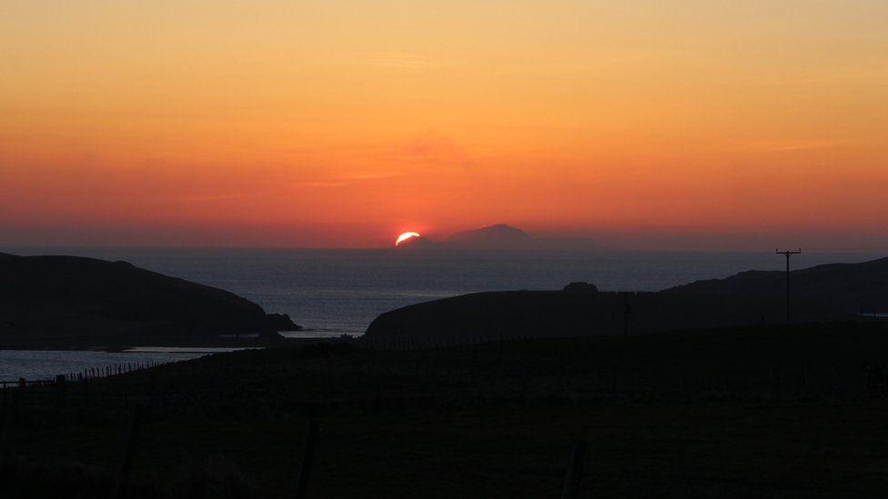 Sunset over Shetland