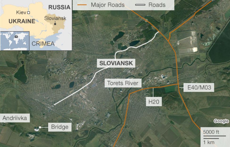 Many Dead In Ukraine Offensive In Sloviansk Turchynov Bbc News